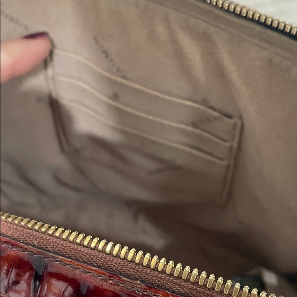 Brahmin Evie Melbourne Croc-Embossed Crossbody Bag Top Handle Satchel - Picture 14 of 16